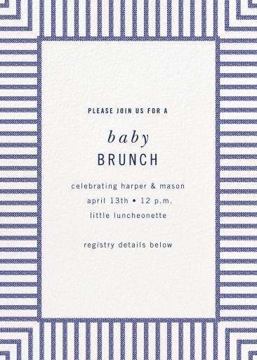 Seersucker Stripe - Baby Shower Invitation by kate spade new york
