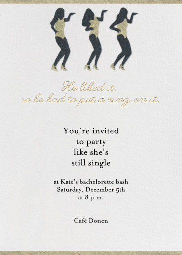 Put a Ring - Bachelorette Party Invitation by Paperless Post