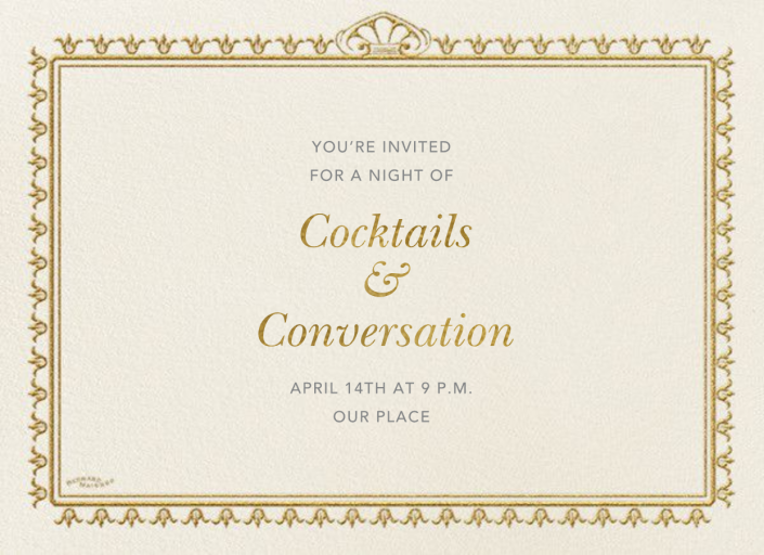 Fire Border - Cocktail Party Invitation by Bernard Maisner