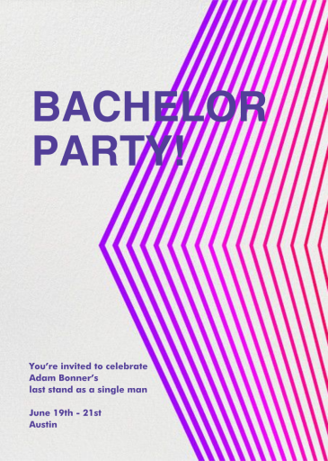 LA 1984 - Bachelor Party Invitation by Paperless Post