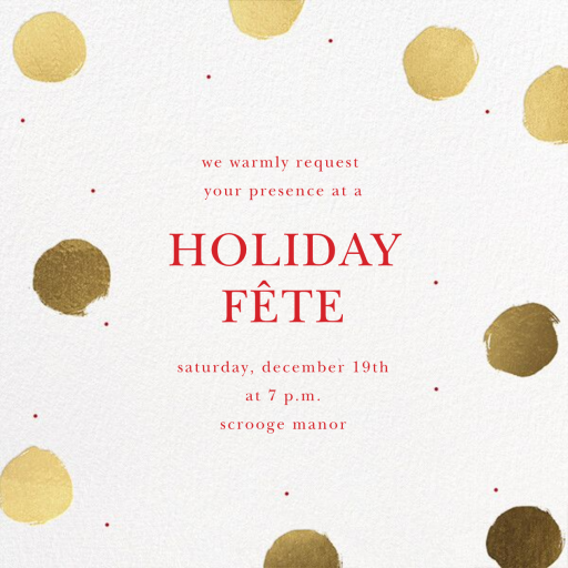 Painted Dots - Holiday Party Invitation by Sugar Paper