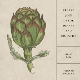 French Artichoke - Dinner Party Invitation by John Derian