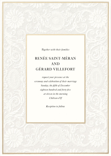 Antique Embossed - Wedding Invitation by John Derian