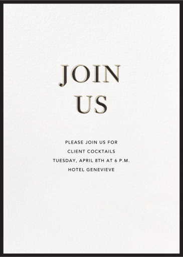 Out of Line - Cocktail Party Invitation by Sugar Paper