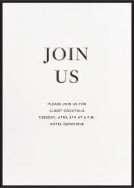 Out of Line - Cocktail Party Invitation by Sugar Paper