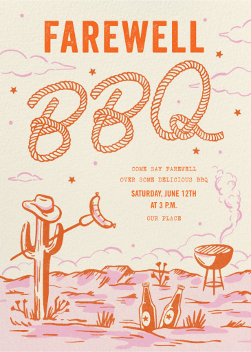 Desert BBQ - Retirement and Farewell Party Invitation by Paperless Post