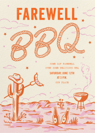 Desert BBQ - Retirement and Farewell Party Invitation by Paperless Post