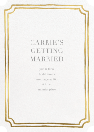 Double Border Indented Corners - Bridal Shower Invitation by Sugar Paper