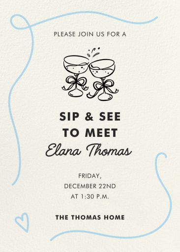 Playful Heart - Sip and See Invitation by Paperless Post