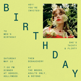 Don’t Be Square - Birthday Invitation by Goods Gang