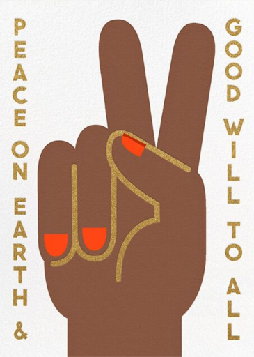 Peace Sign - Holiday Card by The Indigo Bunting