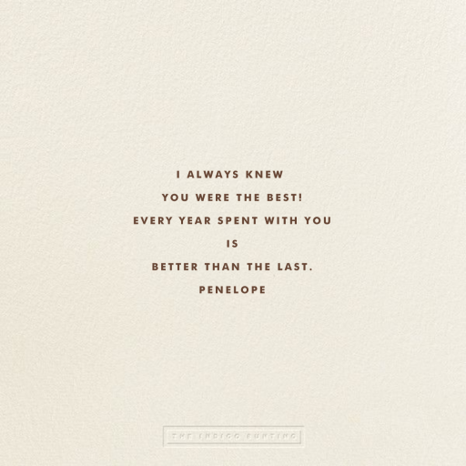 A Fine Pear - Love and Romance Card by The Indigo Bunting - Back