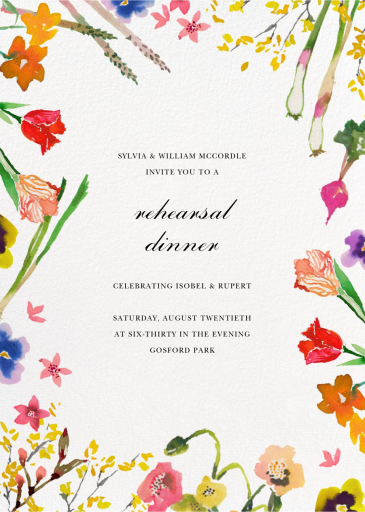 Spring Market - Happy Menocal - Rehearsal Dinner Invitation by Happy Menocal