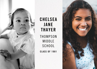 Then and Now (Photo) - Graduation Announcement by Paperless Post
