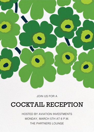 Unikko (Tall) - Cocktail Party Invitation by Marimekko