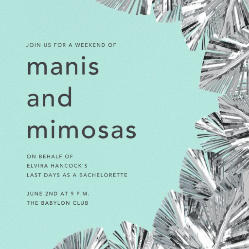 Shimmer - Bachelorette Party Invitation by CONFETTISYSTEM