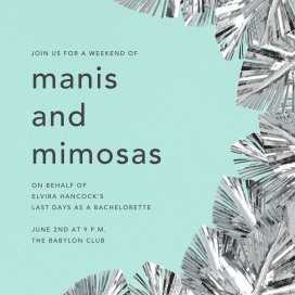 Shimmer - Bachelorette Party Invitation by CONFETTISYSTEM