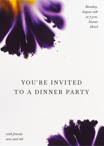 Ink and Bloom - Invitation by Oscar de la Renta