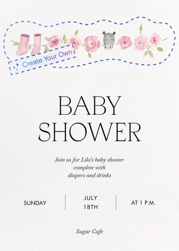 Minimalist (Custom Magic Art) - Baby Shower Invitation by Paperless Post