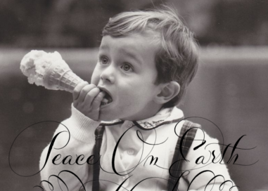 Peace on Earth Script Photo - Christmas Card by Bernard Maisner