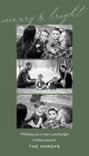 Photo Triple Frame Holiday Card