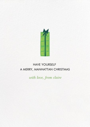 Merry Manhattan - Holiday Card by kate spade new york - Back