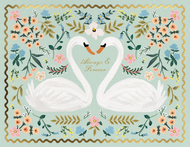 Always and Forever Swans by Rifle Paper Co.