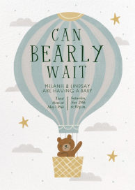 Hot Air Balloon Bear - Baby Shower Invitation by Paperless Post