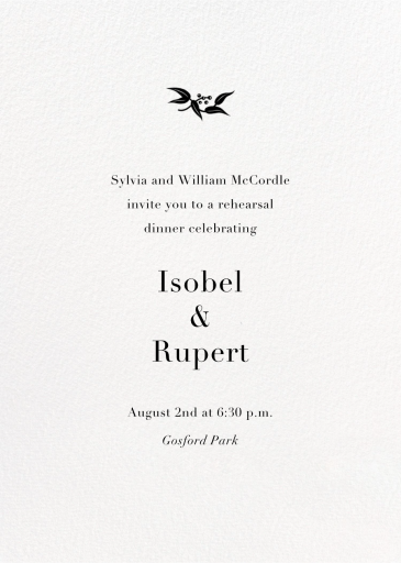 Blanc - Rehearsal Dinner Invitation by Paperless Post