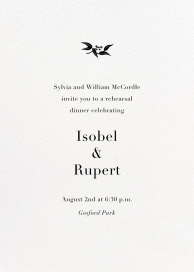 Blanc - Rehearsal Dinner Invitation by Paperless Post