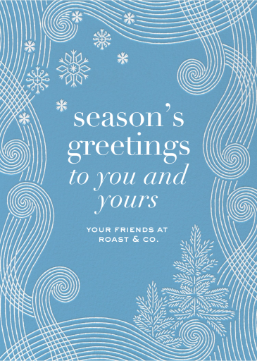 Swirl Winter Trees Holiday Card