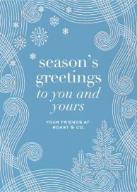 Swirl Winter Trees Holiday Card