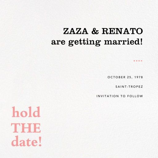 Hold The Date - Party Invitation by Paperless Post