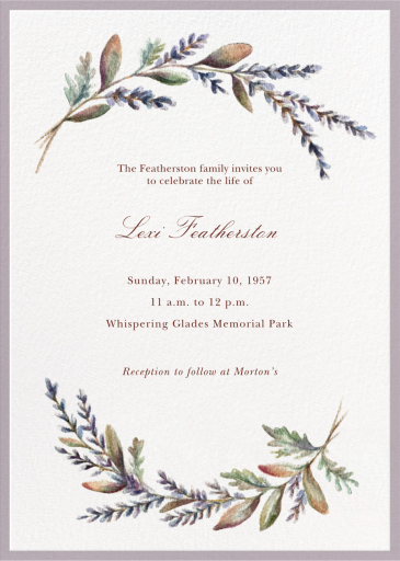 Lavender Sprig (Lydia Carraway) - Double-Sided by Dogwood Hill