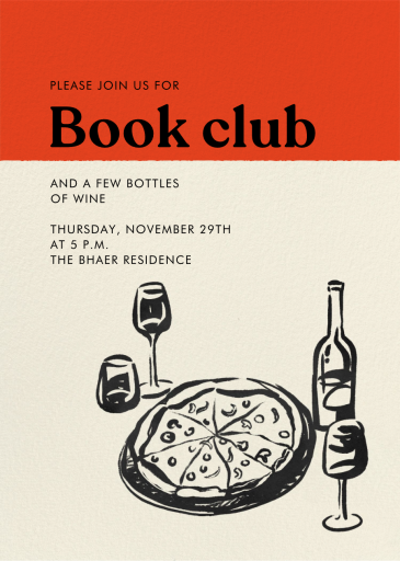 Big Pizza Pie - Book Club Invitation by Paperless Post