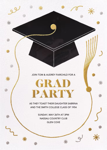 Tassel Frame - Graduation Party Invitation by Paperless Post