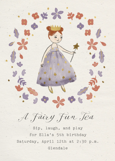Fairy Princess - Birthday Invitation by Merrilee Liddiard