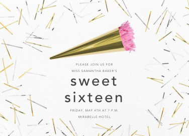 Shout - Sweet 16 Invitation by CONFETTISYSTEM