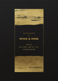 Gold Brushstroke - Party Invitation by Paperless Post