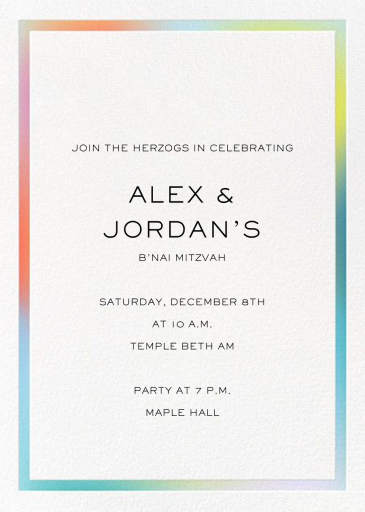 Mitzvah Lighting (Photo) - Bar & Bat Mitzvah Invitation by Paperless Post - Back