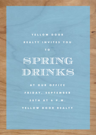 Wood Grain Color Block - Business Invitation by Paperless Post