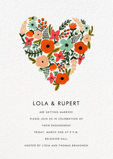 Floral Heart - Invitation by Rifle Paper Co.