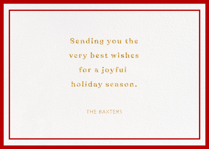 Double Border Photo - Holiday Card by Paperless Post - Back