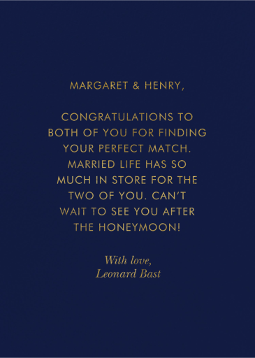 Just Married Love Birds by Rifle Paper Co. - Back