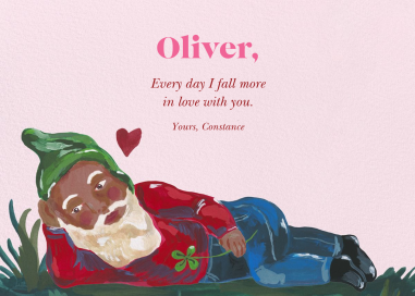 Gnome d'Amour - Valentine's Day Card by Nathalie Lété