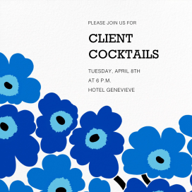 Unikko (Square) - Cocktail Party Invitation by Marimekko