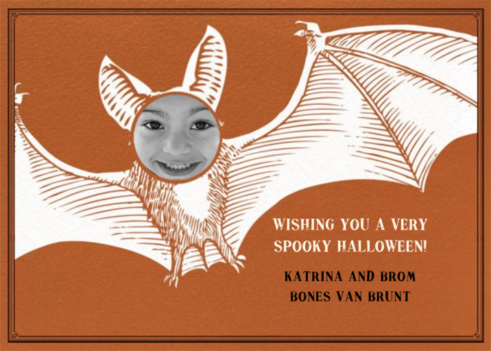 Halloween Bat - Halloween Card by Paperless Post