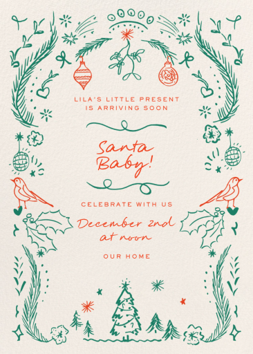 Holiday Love Birds - Invitation by pulp-templates-co