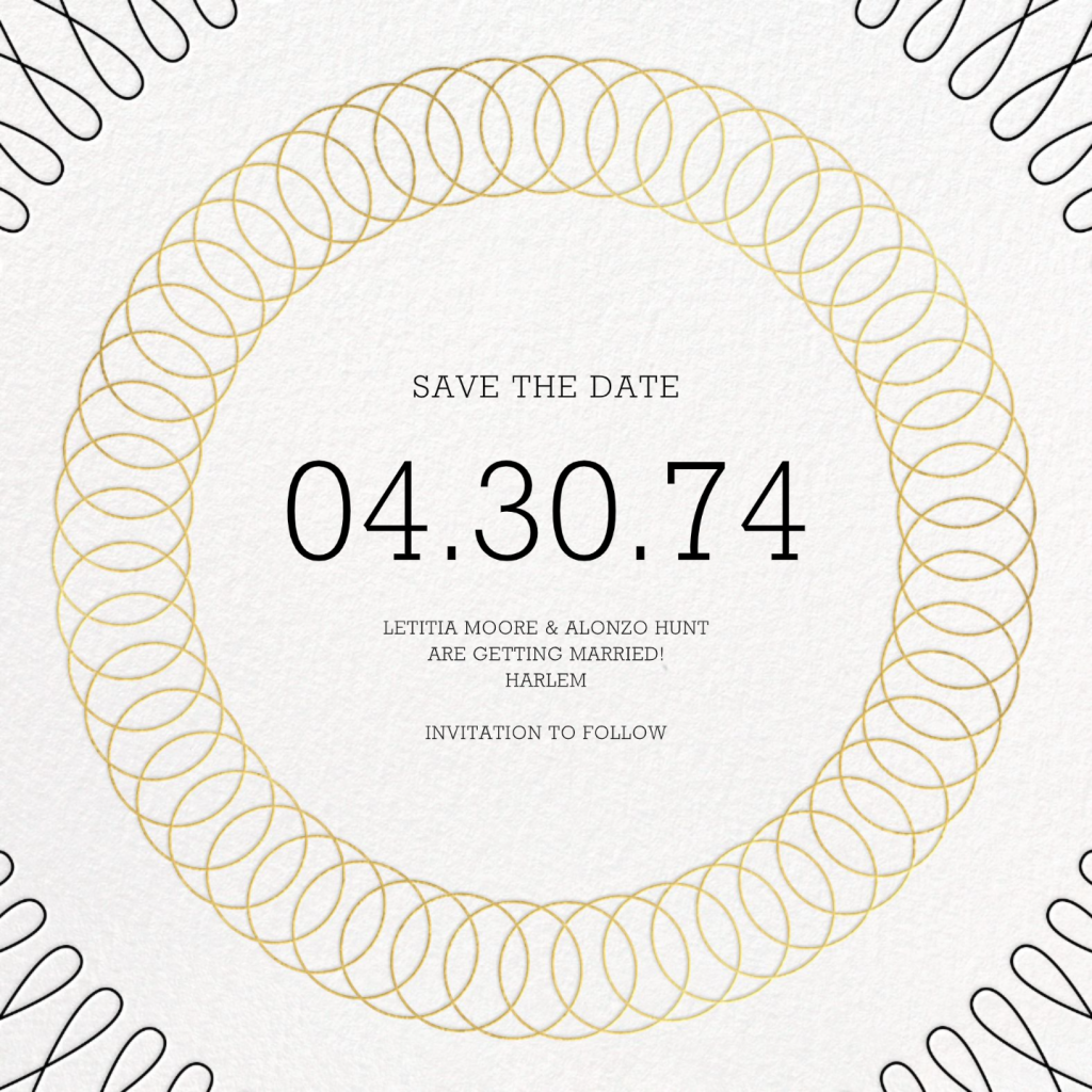 Spirals (Save the Date) - Gold - Paperless Post