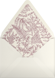 Vintage Botanical Sketch Invitation Envelope